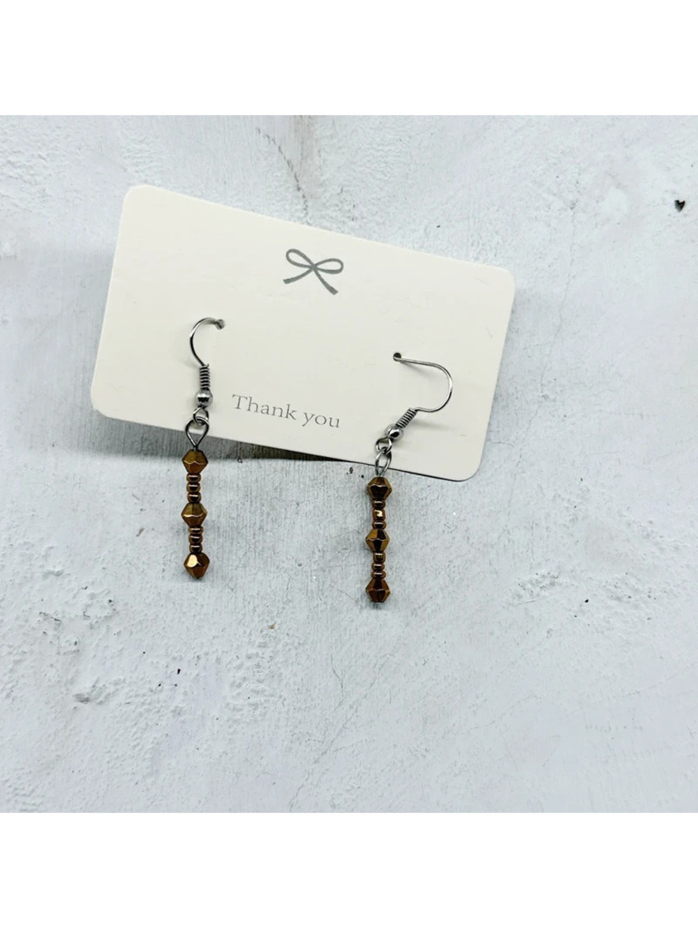 6301mc. Bronze Seed Bead Earrings